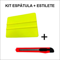 Espátula de Silicone + Estilete 8mm para Aplicação de Papel de Parede