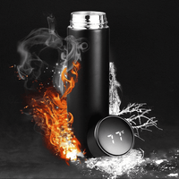 Garrafa Térmica Inox com Medidor de Temperatura - 500ml - Zibow