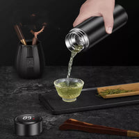 Garrafa Térmica Inox com Medidor de Temperatura - 500ml - Zibow